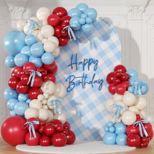 Red white blue balloon - balloon, arch