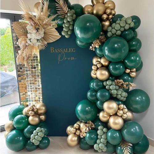 Dark green balloon arch - green,