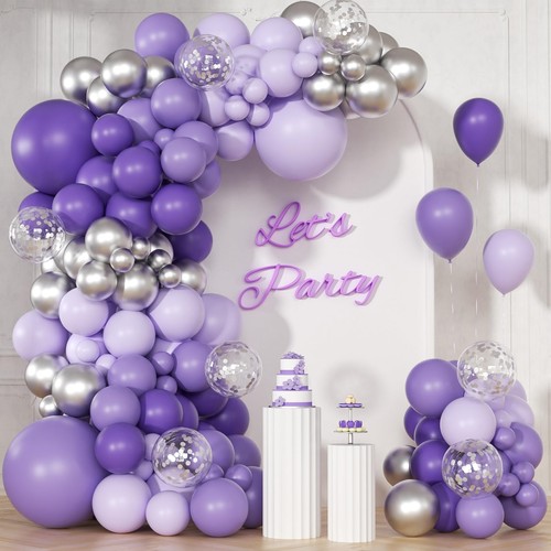 147pcs purple balloon garland - purple,