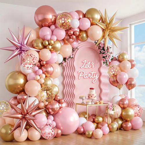 Rose gold balloon arch kit - rose,