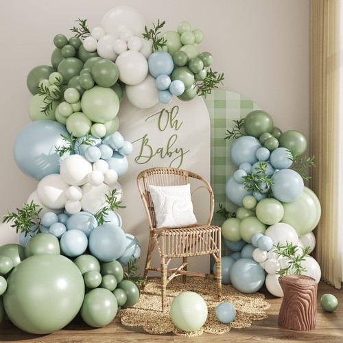 Sage green blue pastel - green,