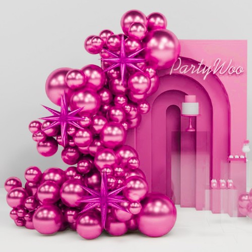 Metallic pink star spike - metallic,