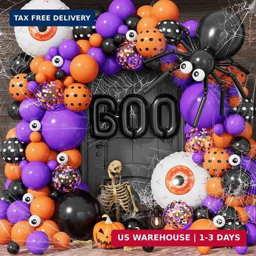 Halloween balloon garland arch - balloon,