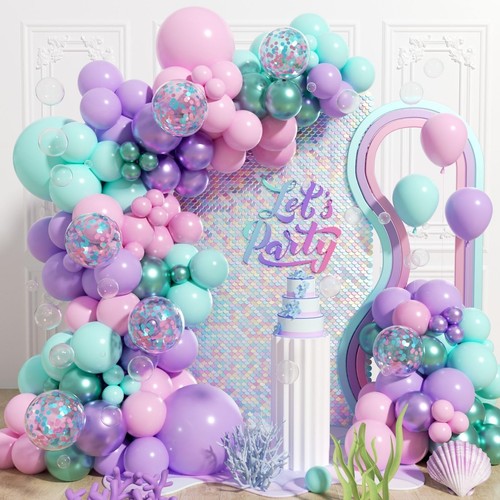 131pcs mermaid balloon arch - mermaid,