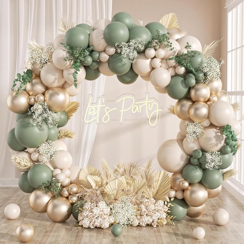 Sage green balloon arch - green, kit