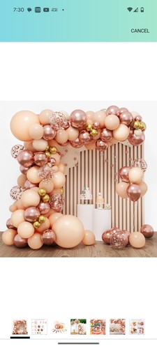 143pcs rose gold balloon - rose,