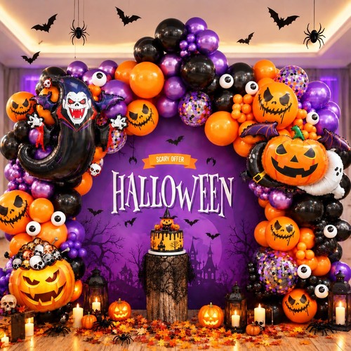 Halloween balloon arch kit - balloon,