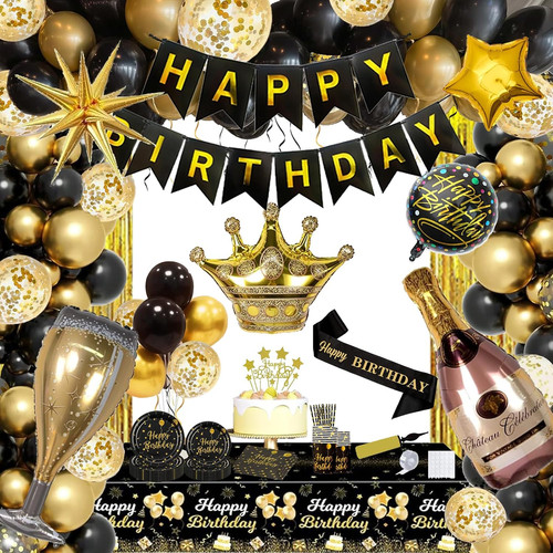 Black and gold birthday - and,