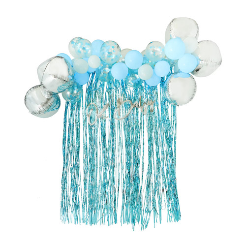 Blue boy baby balloon arch - blue,