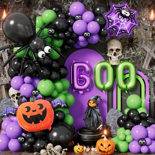 Halloween balloon garland arch - halloween,