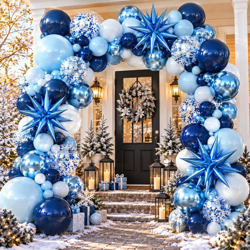 Blue balloon garland arch kit - blue,