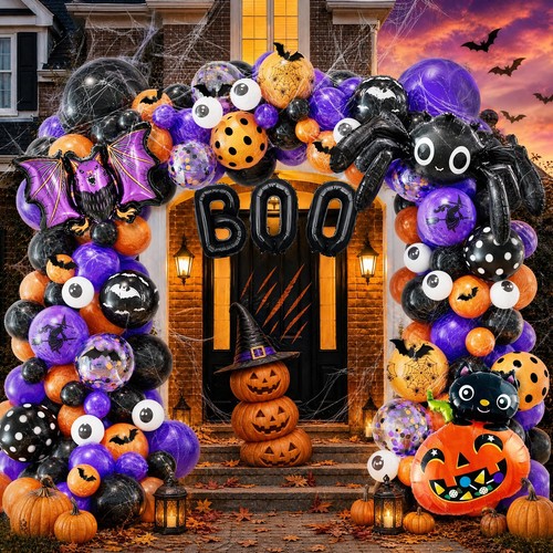 Halloween balloon arch - balloon,