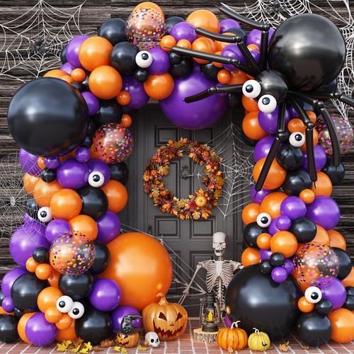 Halloween balloon garland - halloween, arch