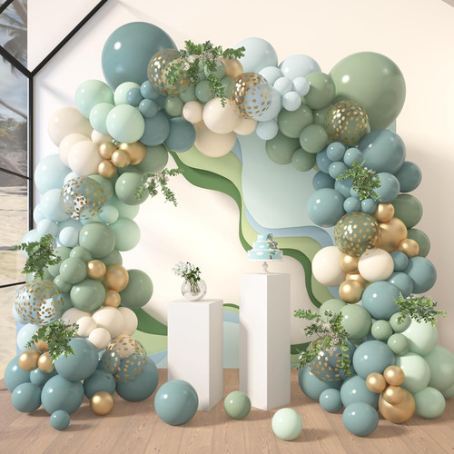 173pcs dusty blue green - 173pcs,