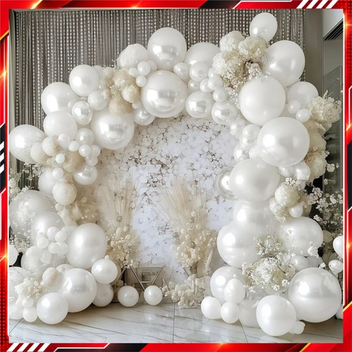 Pearl white balloon arch - pearl,