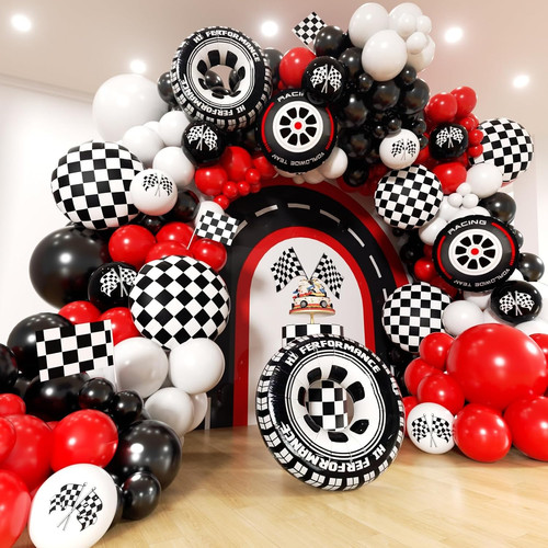 Race car balloon arch - race, kit