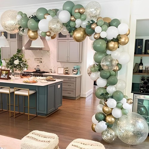 127pcs sage green balloon - 127pcs,