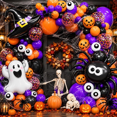 Halloween balloon arch - balloon,