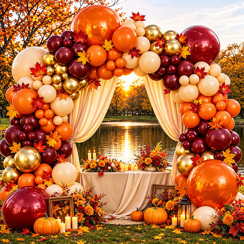184pc fall balloon arch kit - fall,