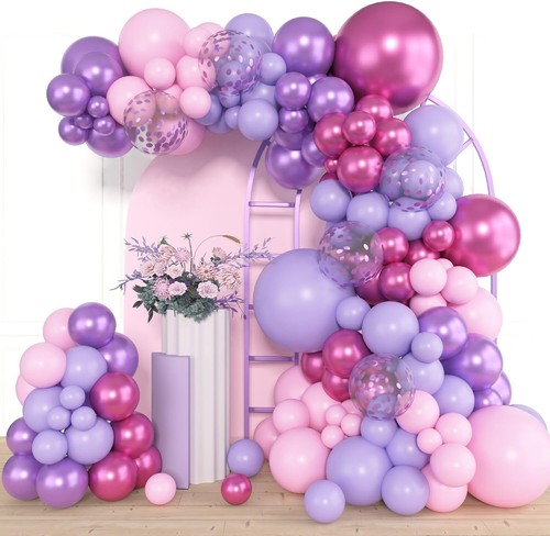 153pcs pink purple - purple, balloon