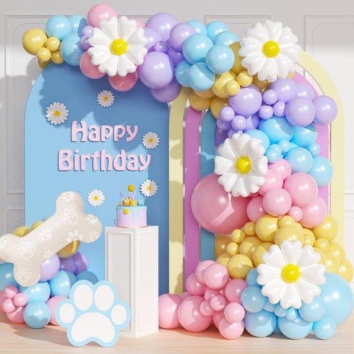161pcs pastel dog paw - paw, balloon