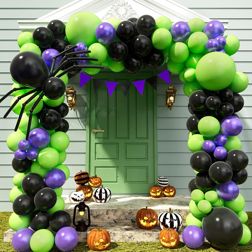 Halloween balloon garland arch - balloon,