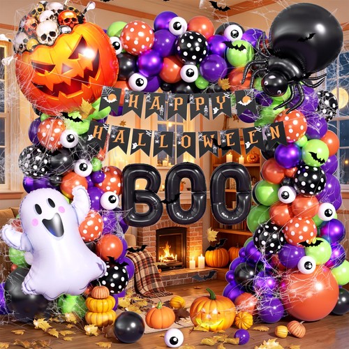 Halloween balloon arch - balloon,