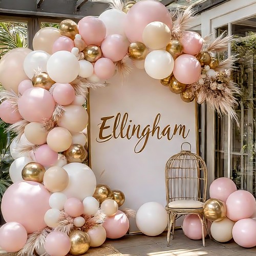 Pink white and - pink, gold