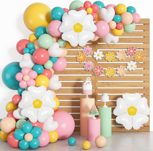 161pc daisy balloon garland - balloon,