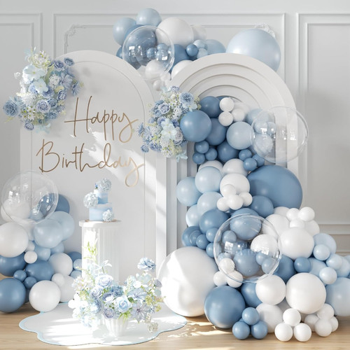 Dusty blue balloon - dusty,