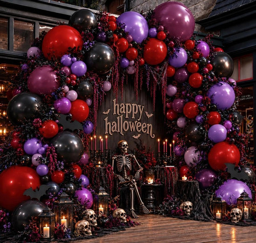 Halloween balloon arch - halloween,