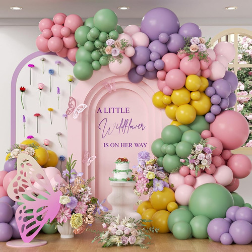 131 piece wildflower - wildflower, balloon