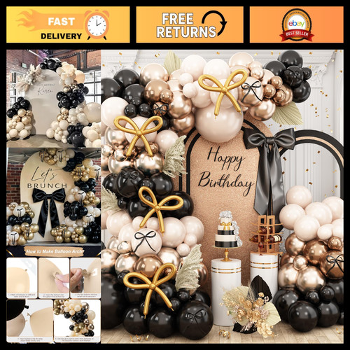 Black gold balloon - balloon, kit