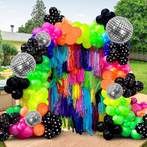 168pcs rainbow balloon - rainbow,