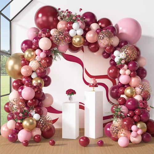 162pcs burgundy balloon - 162pcs,