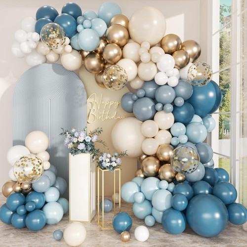 168pcs dusty blue balloon - dusty,
