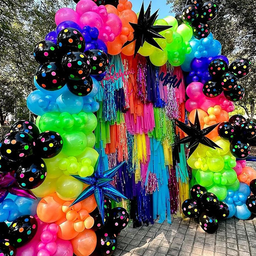 175pcs neon balloons arch - neon,