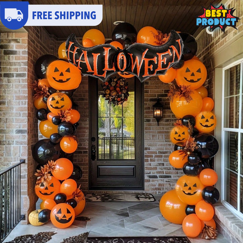 Halloween balloons arch - balloons,