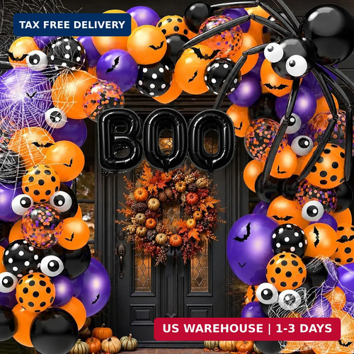 126 pcs halloween balloon arch - halloween,