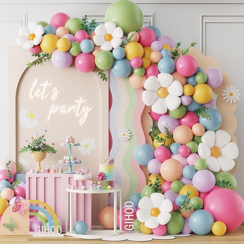 Daisy flower balloon arch - daisy,