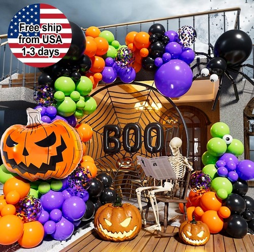 Halloween balloons garland - halloween,