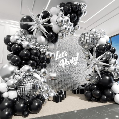 123pcs black and - and, silver