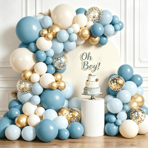 Dusty blue balloon - dusty,