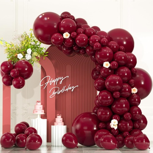 104pcs burgundy balloon - 104pcs,