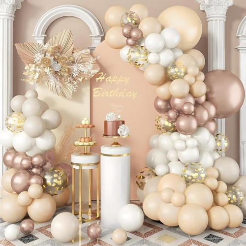 Beige balloon arch kit - arch,