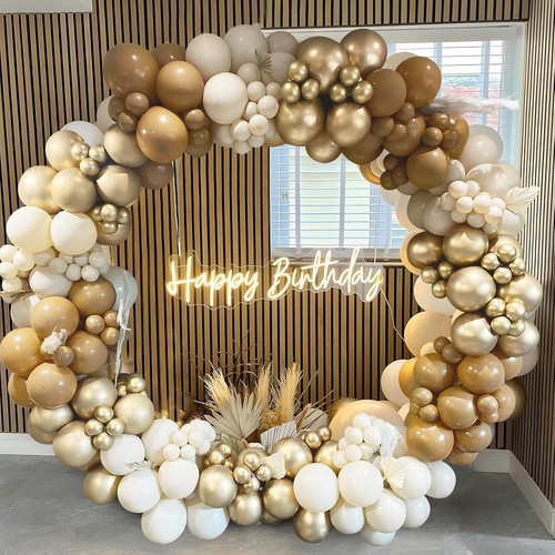 Brown balloon arch - arch, kit,