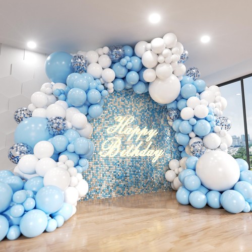 Blue and white - blue, arch