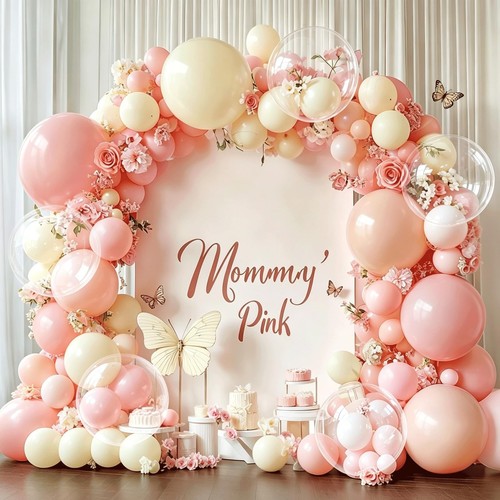 Pastel pink peach balloon - pink,